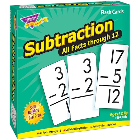 Trend Enterprises Subtraction 0-12 All Facts Skill Drill Flash Cards T53202
